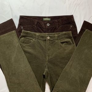 2 Pairs of Women's Designer Corduroy Pants